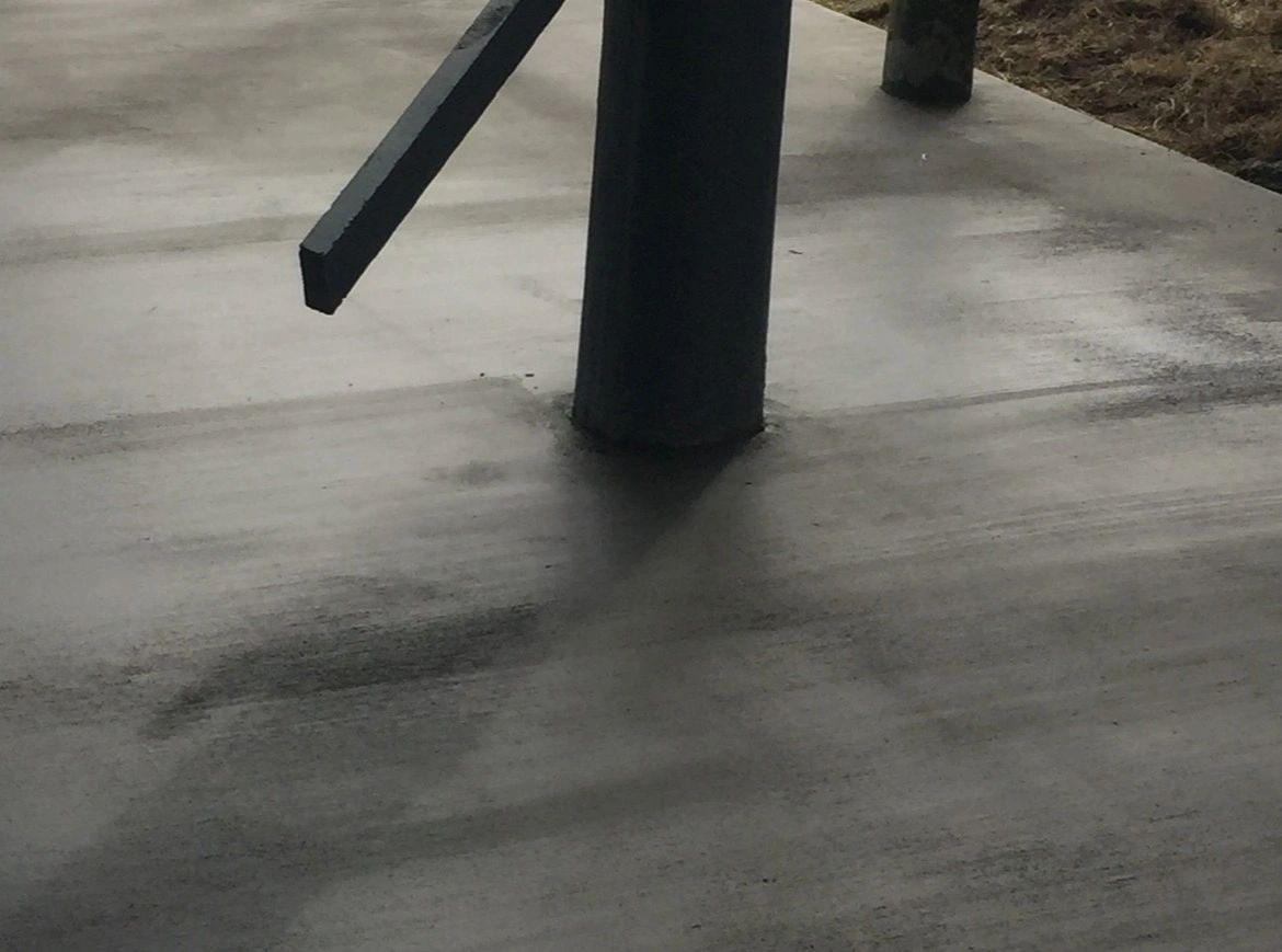 Fresh concrete — close-up — Skystone Homes LLC project