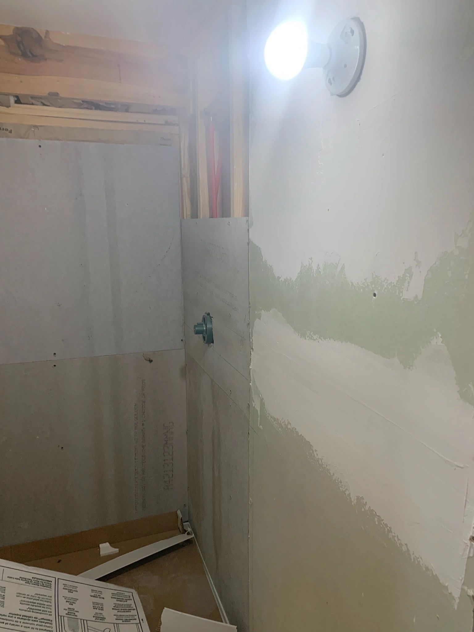 Remodeled bathroom — shower installation — Skystone Homes LLC project