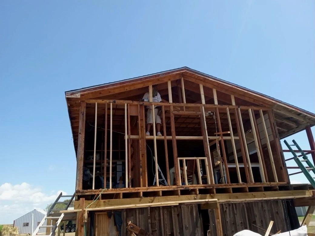 Re-roof project — structural framing — Skystone Homes LLC project
