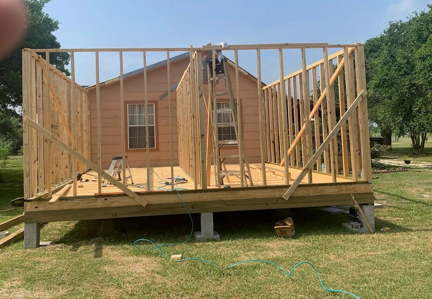 New addition — framing detail — Skystone Homes LLC project