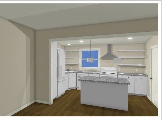 Kitchen remodel concept — island layout — Skystone Homes LLC project