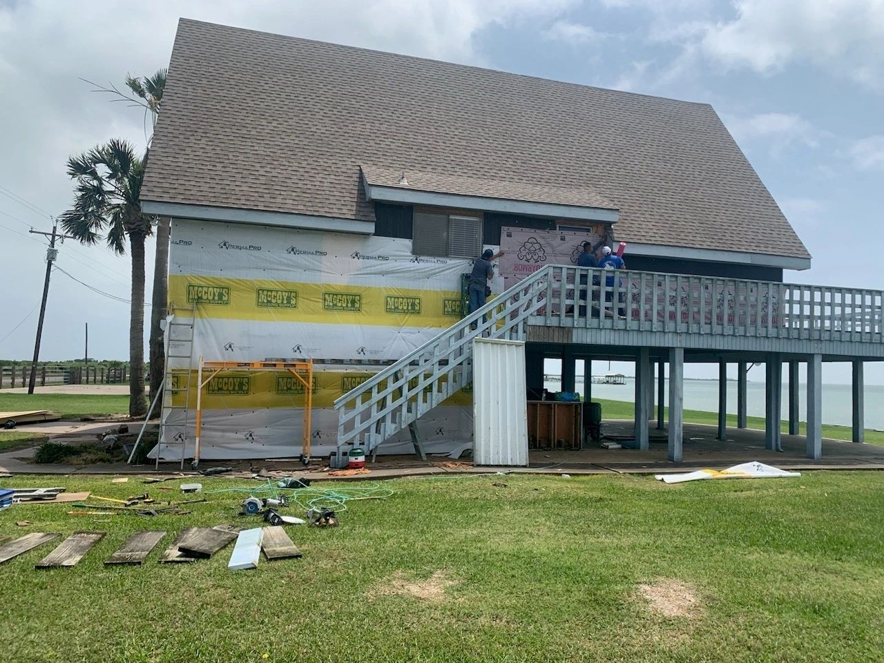 Siding replacement — wall preparation — Skystone Homes LLC project