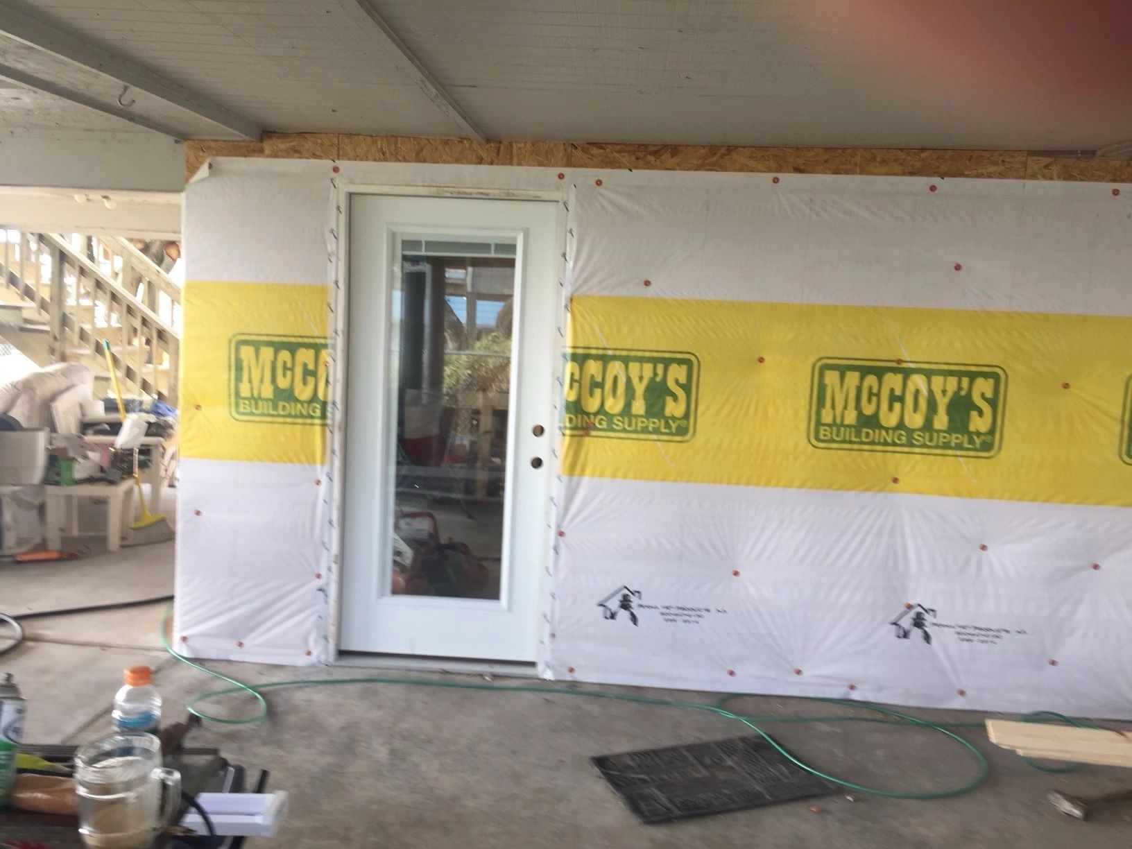 New addition — door and wall preparation — Skystone Homes LLC project