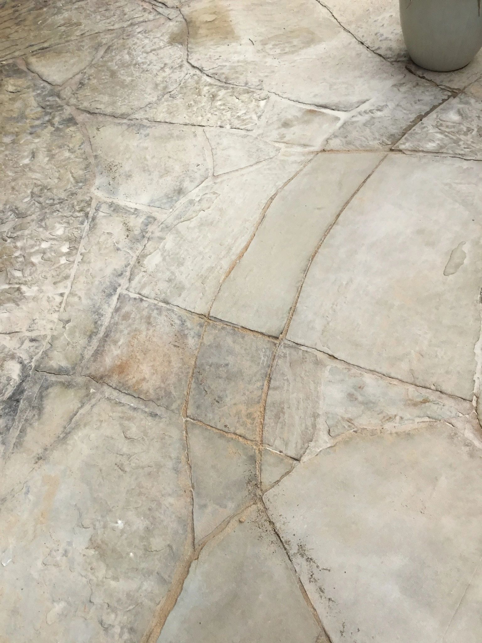 Regrouted exterior stone surface — Skystone Homes LLC project
