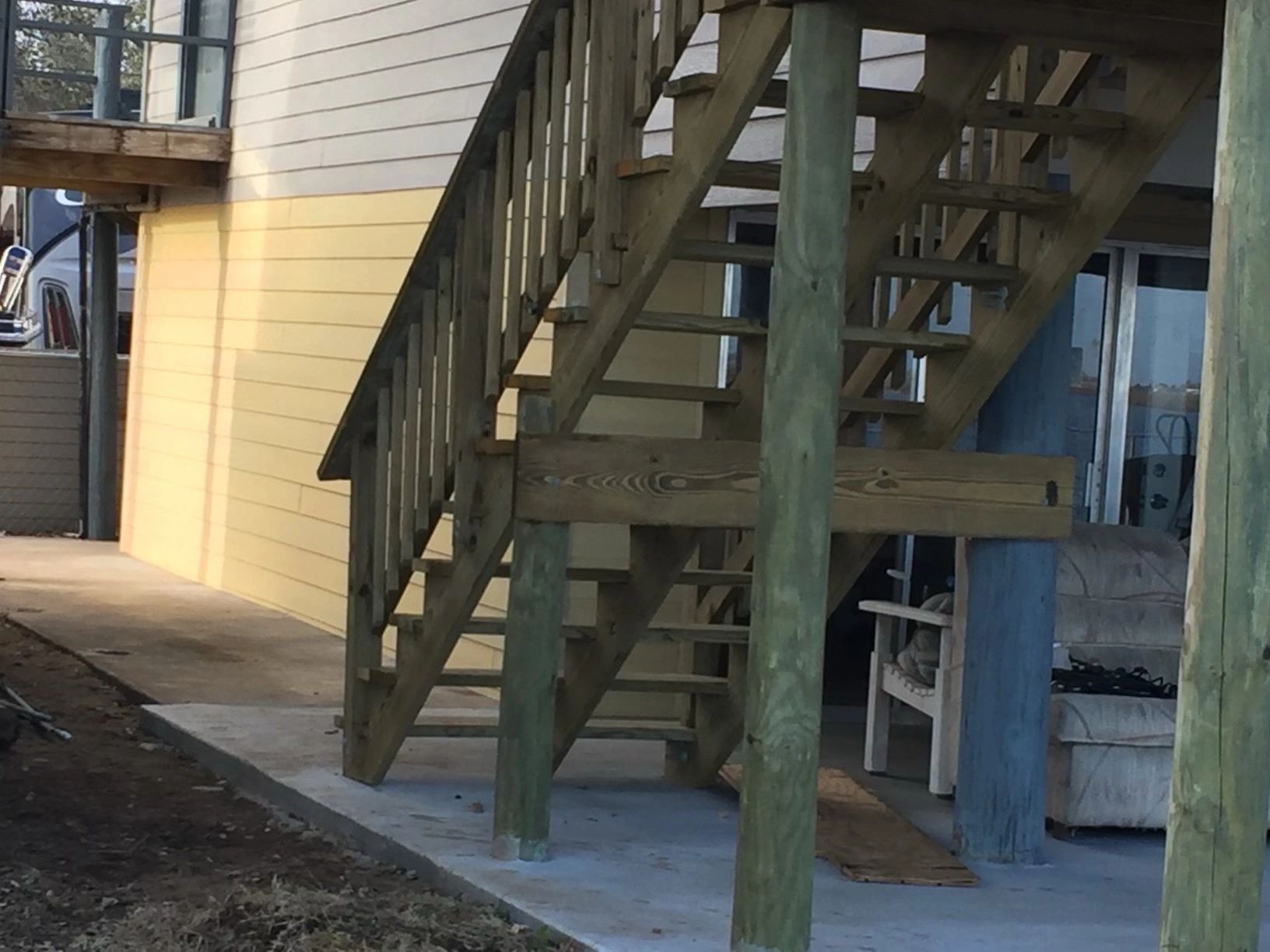 Exterior stairs — before — Skystone Homes LLC project