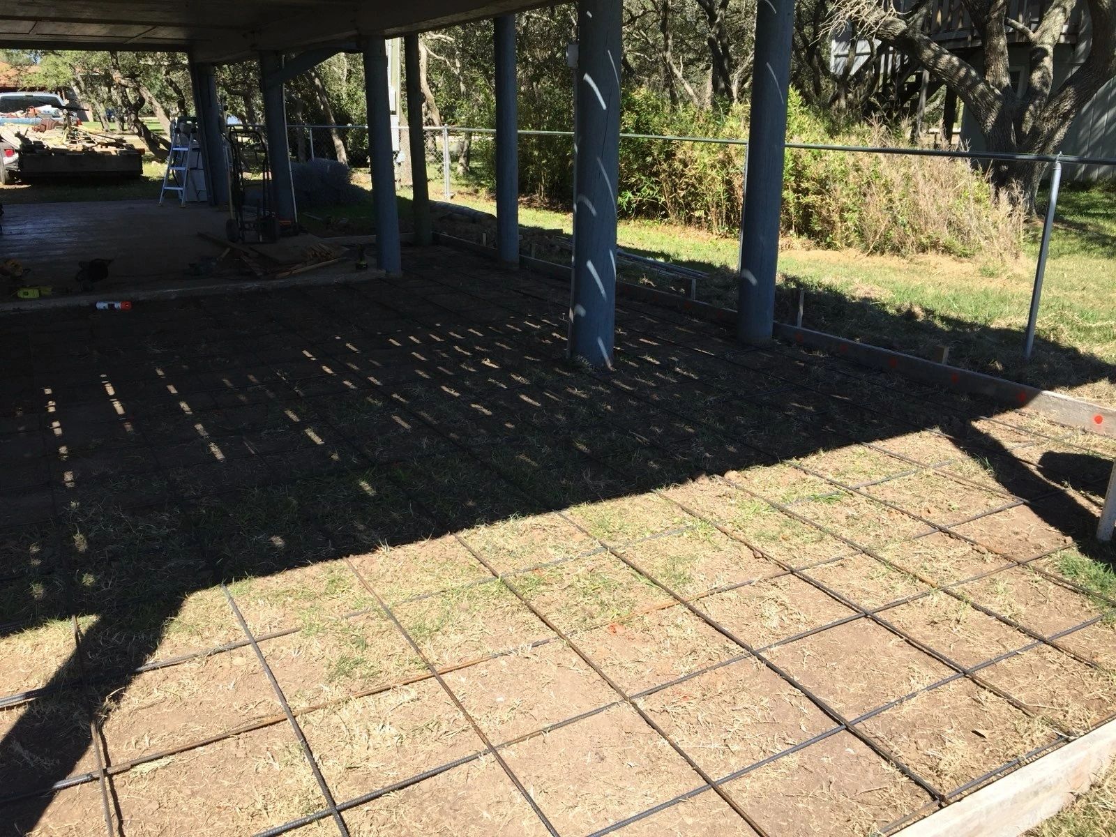 Concrete pour — prepared base — Skystone Homes LLC project